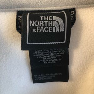 White north face zip up